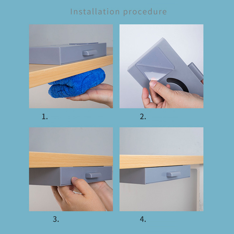 Hộp Đựng Đồ Dùng Gắn Ngăn Kéo Tủ Không Cần Khoan Tiện Dụng Cho Gia Đình/ Văn Phòng