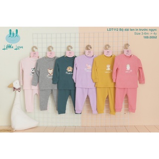 Lil little love - Bộ dài tay len mỏng cổ trụ