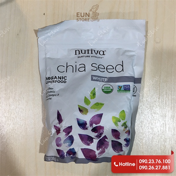 Hạt Chia NUTIVA ORGANIC CHIA SEED – WHITE - 340g