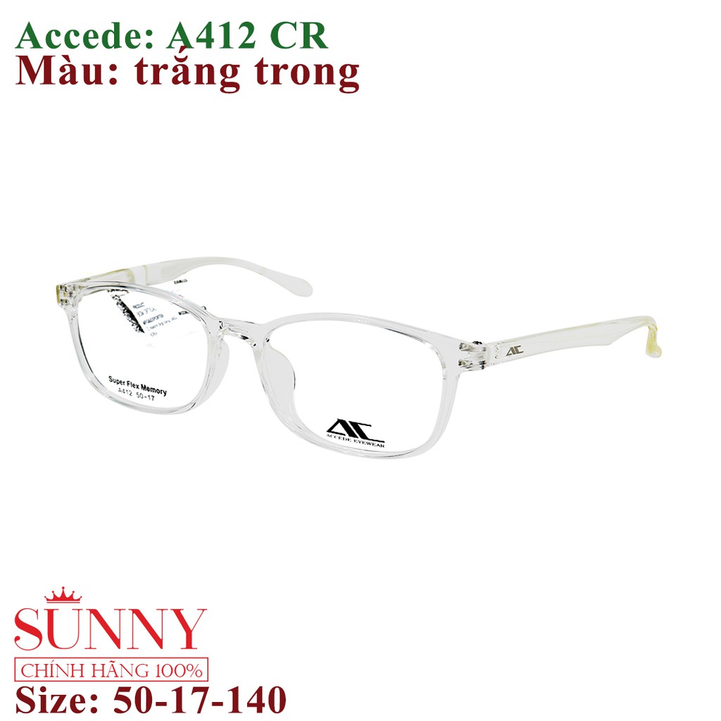 A412 phần 2 - gọng kính Accede chính hãng bảo hành toàn quốc