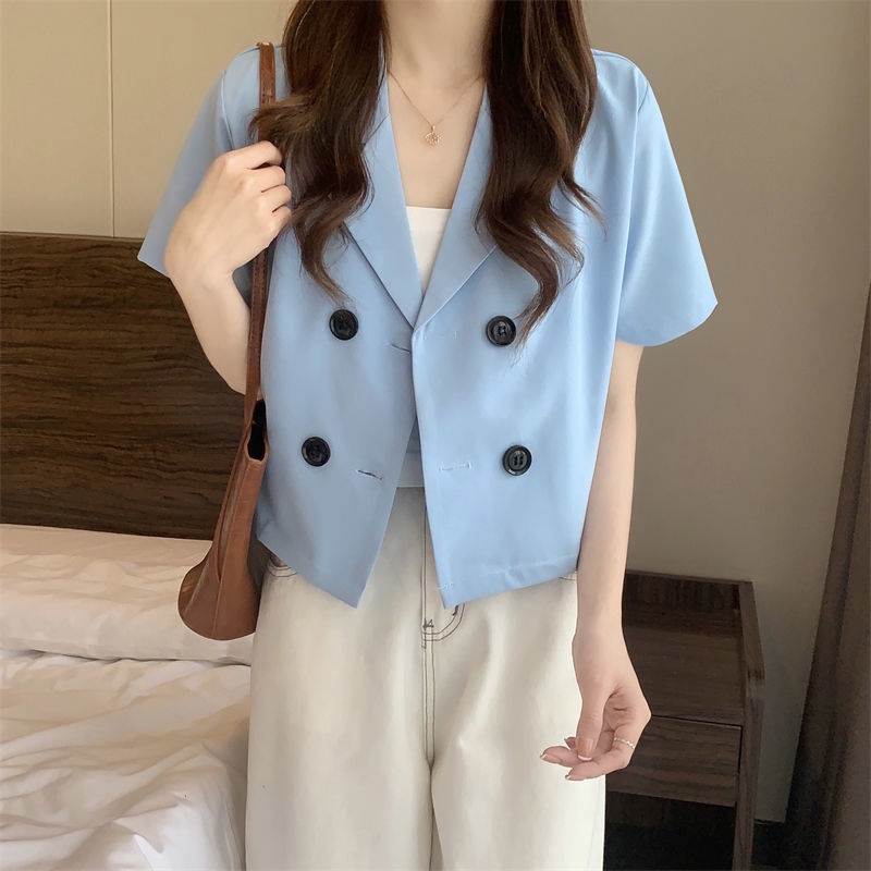 Áo Khoác Blazer Nữ Ngắn Tay Cổ Chữ V Thời Trang | WebRaoVat - webraovat.net.vn