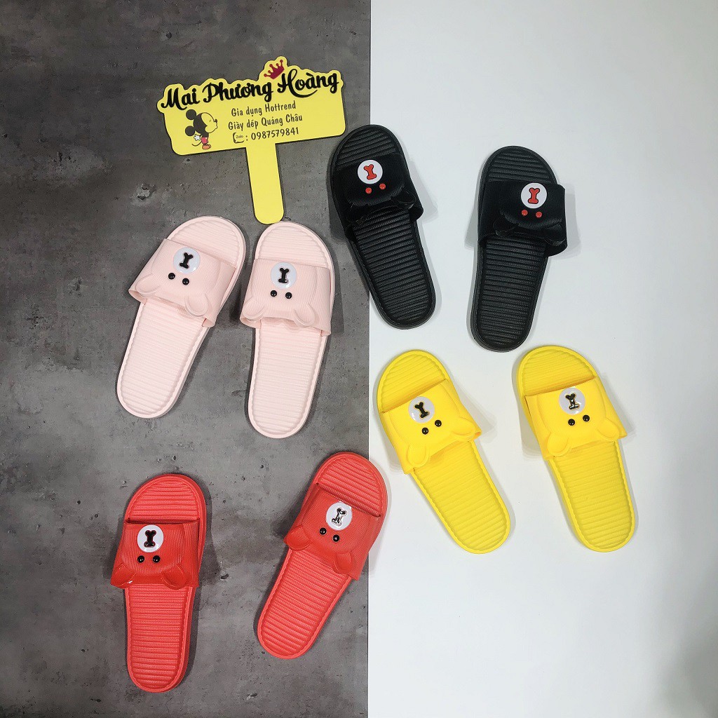 Dép gấu cute - Xinh xắn chất eva siêu êm,nhẹ chống trơn trượt (Ảnh thật shop chụp)