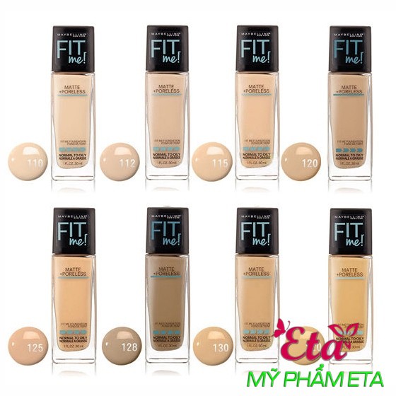 Kem nền Maybelline Fit Me MATTE PORELESS Foundation trang điểm da hoàn hảo cho da dầu và da hỗn hợp