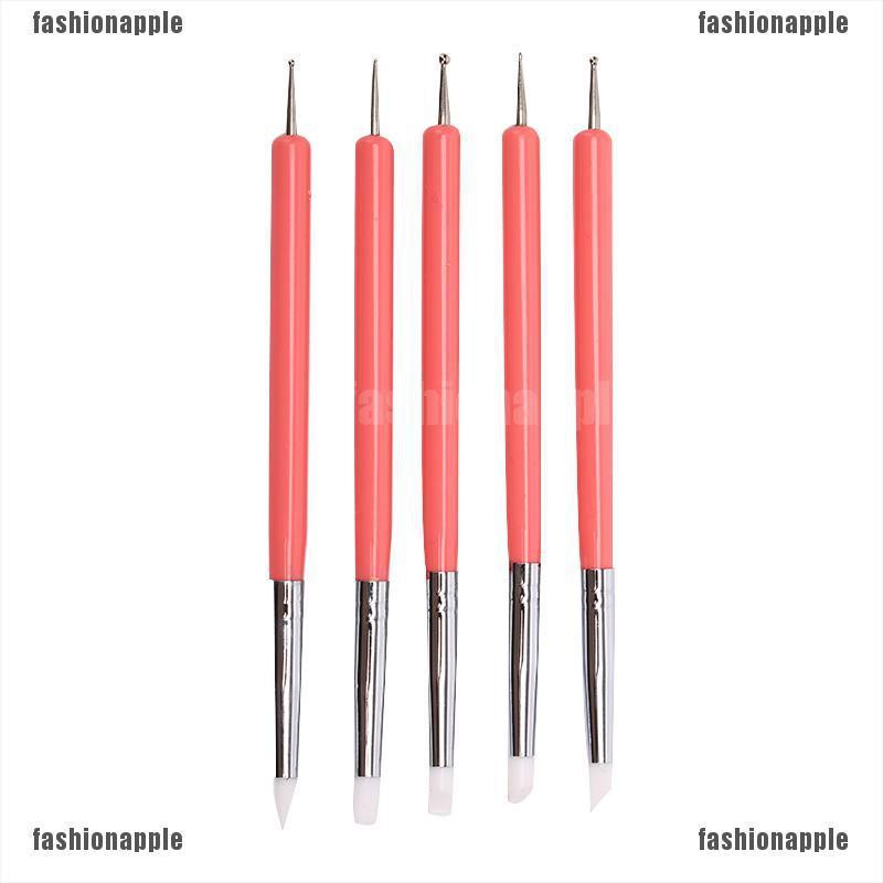 Set 5 bút điêu khắc tạo hình đất sét/trang trí móng nghệ thuật thiết kế 2 đầu tiện dụng