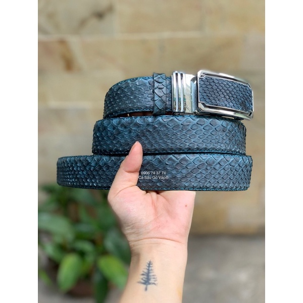 Dây Nịt Da Trăn  3,5cm CÁ SẤU GÒ VẤP