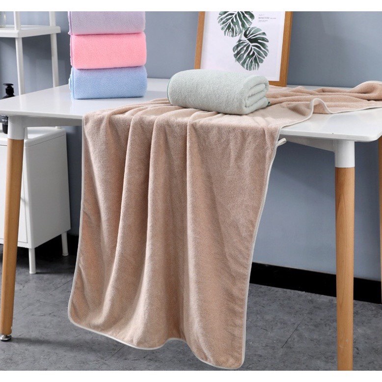 Khăn Tắm Lông Cừu Hàn Quốc Senorita Loại 1Siêu Thấm Hút - Chất vải Mềm Mịn  Dày Dặn Size 70*140 - Khăn Tắm Xuất Hàn