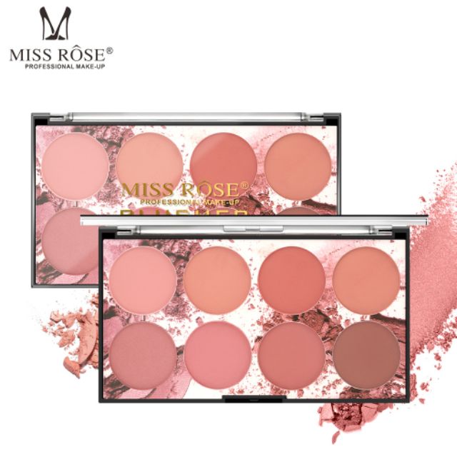 Bảng má 8 màu Miss rose