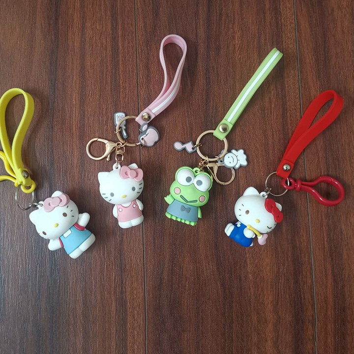 HCM - Móc khóa kute hoạt hình Hello Kitty Ếch xanh dễ thương