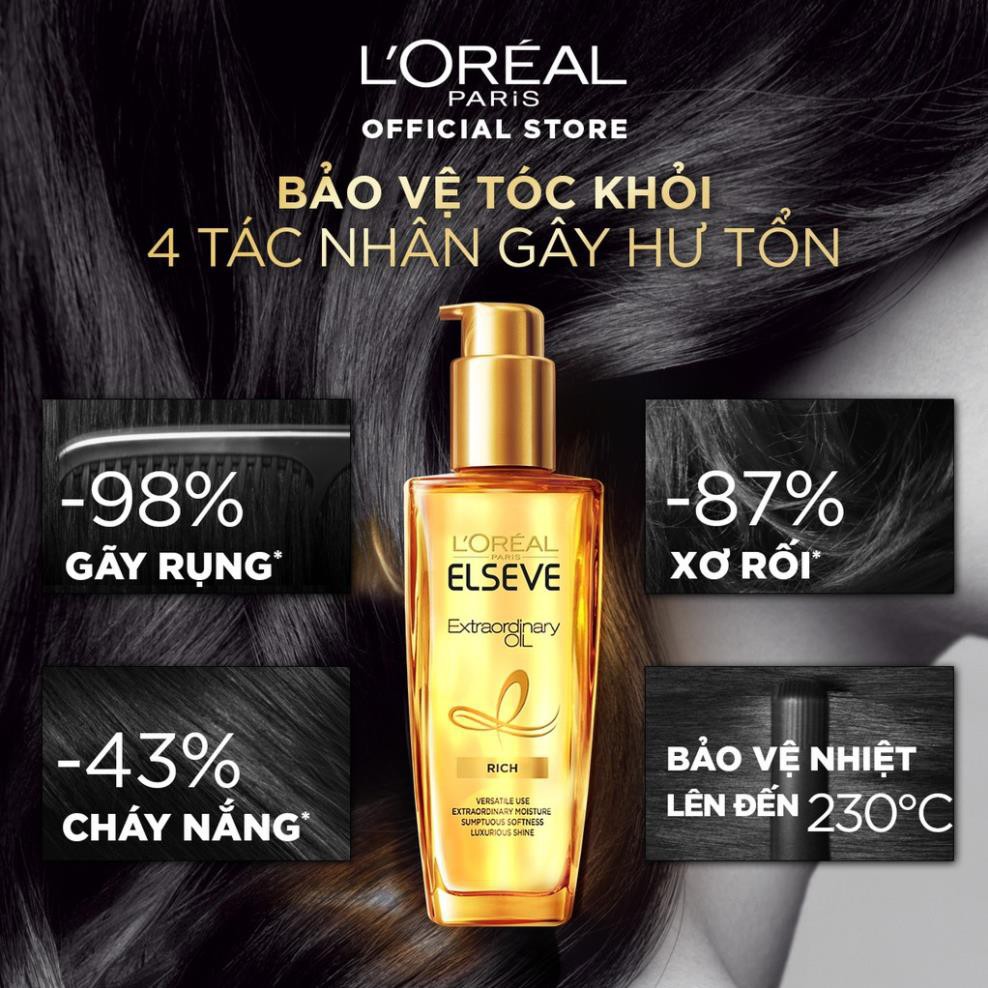 Dầu Dưỡng Tóc L'Oreal Tinh Dầu Hoa Tự Nhiên Elseve Extraodinary Oil 100ml