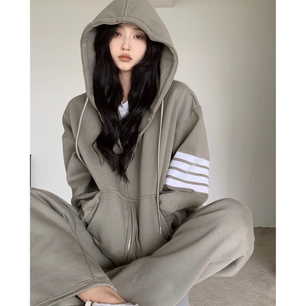 Sét Nỉ 3 Vạch có mũ, Sét Nỉ Thome 3 vạch FREESHIP | BigBuy360 - bigbuy360.vn