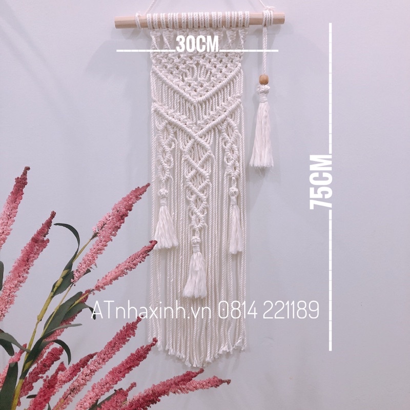 Mành treo tết macrame trang trí phòng cải tạo nội thất treo tường decor phòng