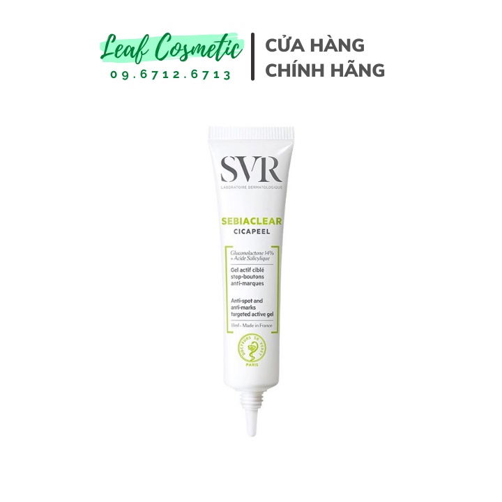 Gel Chấm Mụn SVR Làm Giảm Mụn 15ml Sebiaclear Cicapeel