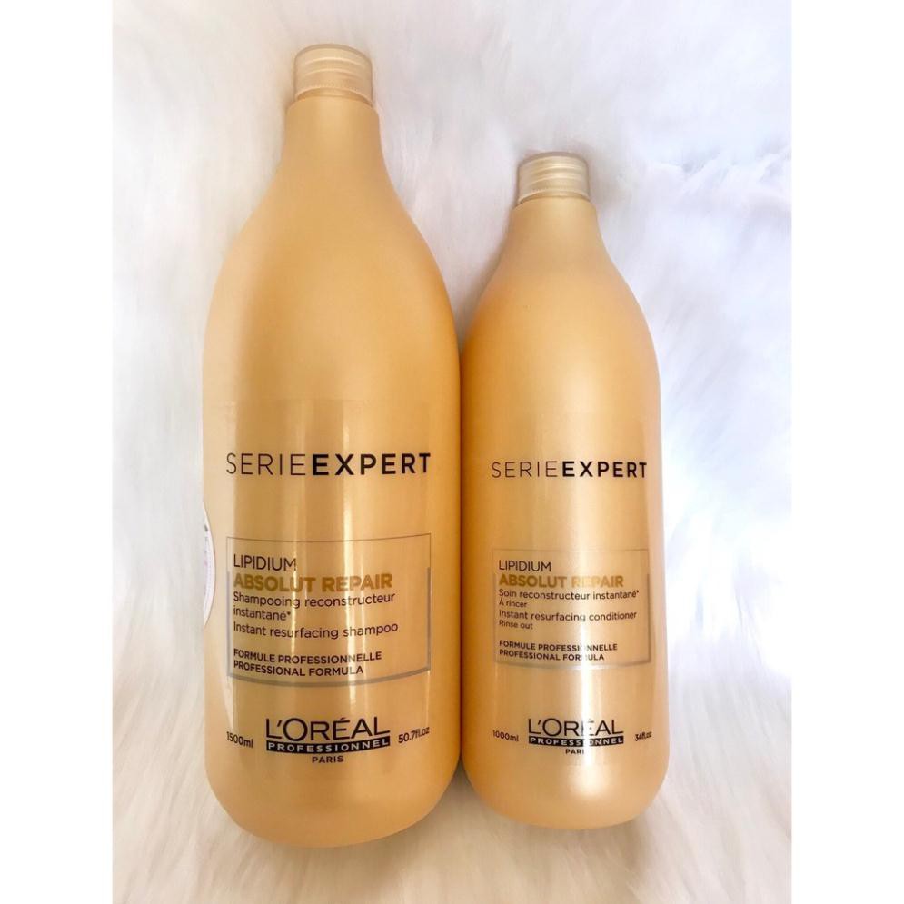 Loreal Absolut Repair Lipidium_Gội Xả Phục Hồi Loreal Absolut Repair Lipidium GỘI 1500ml + XẢ 1000ml