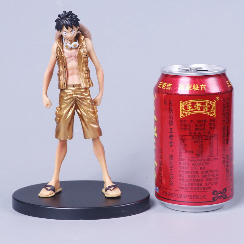 Bộ Mô Hình Team Luffy One Piece 9 Nhân Vật Mạ Vàng Cao Cấp ~20cm