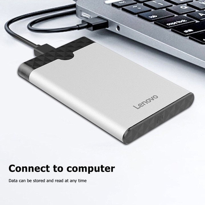 Box ổ cứng 2.5 inch SATA USB3.1 type-C Lenovo S-04 vỏ hợp kim nhôm cao cấp