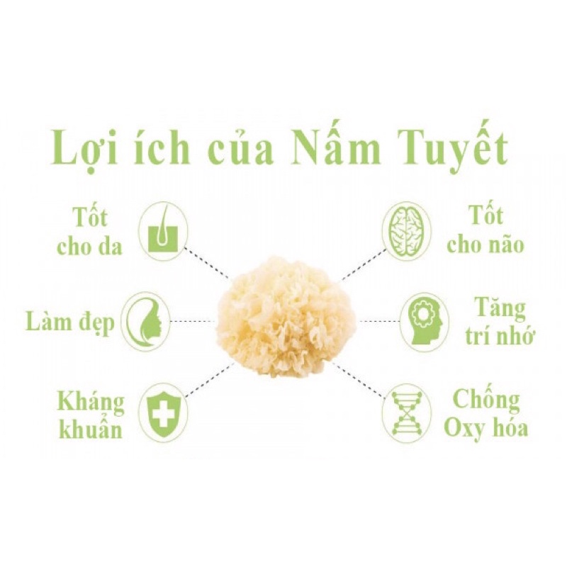 500g] nấm tuyết ngân nhĩ vàng không tẩy nấm tuyết nấu chè dưỡng nhan