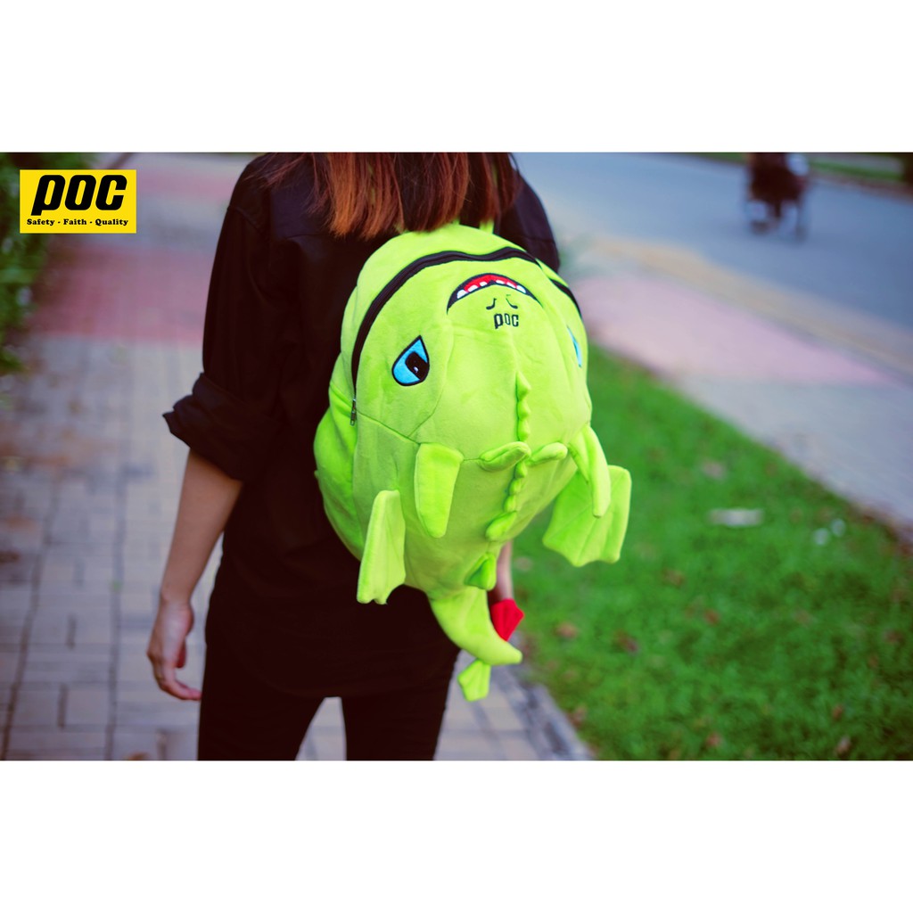 Balo con Rồng màu Xanh lá răng sún Kute Đáng Yêu