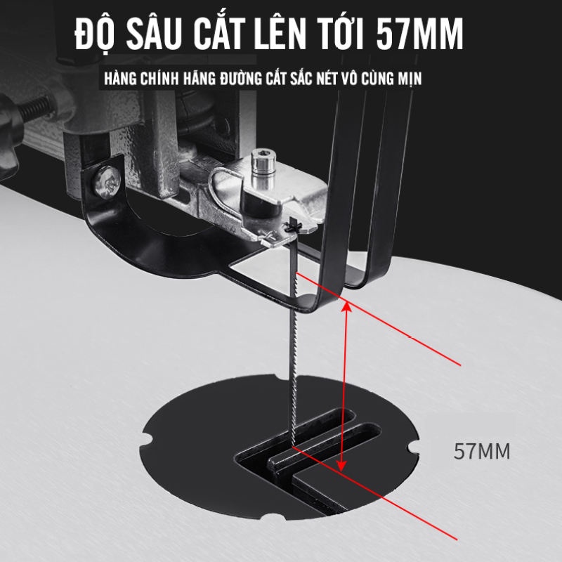 Máy cưa chỉ lọng để bàn XCORT 120W bảo hành chính hãng 12 tháng