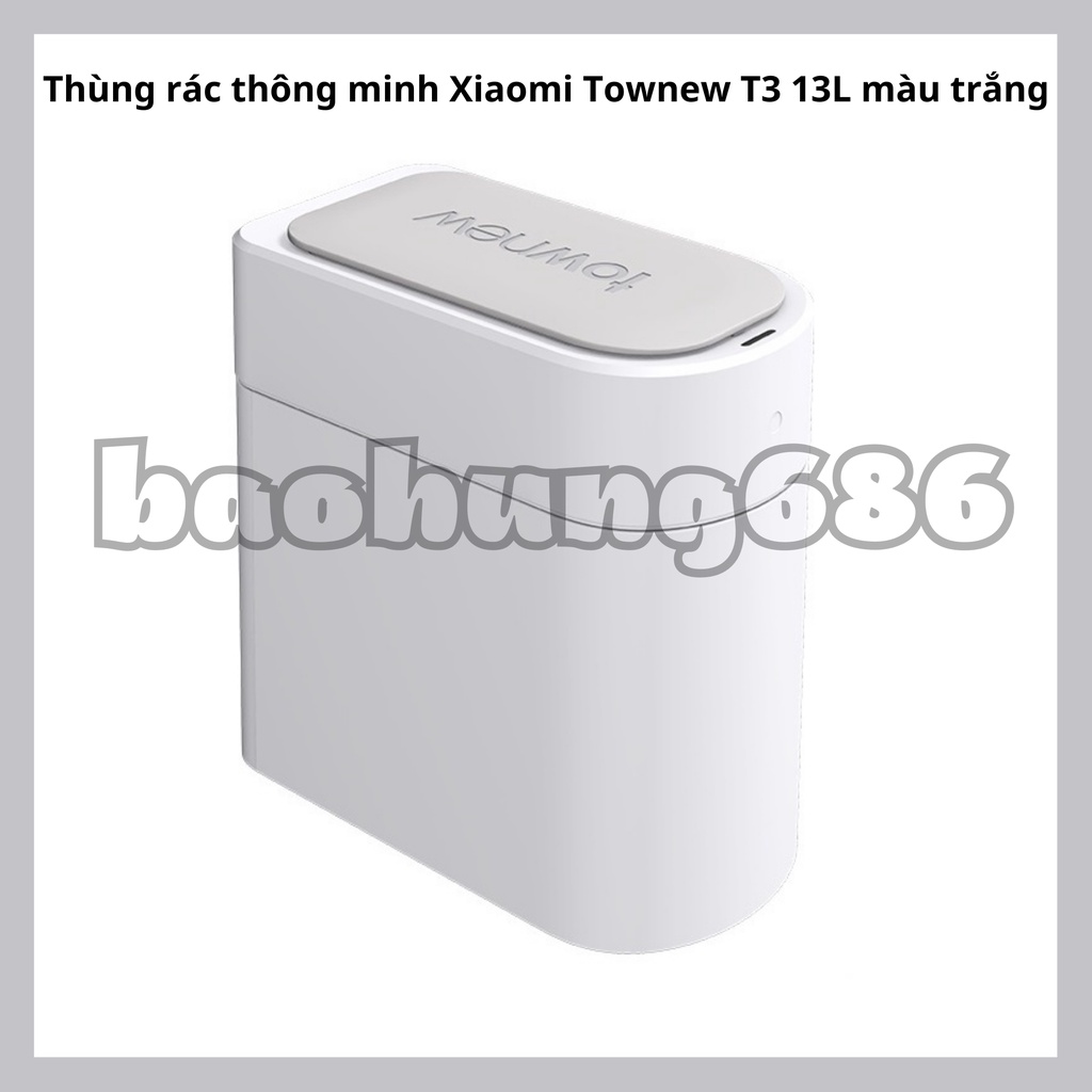 Thùng rác thông minh Xiaomi Townew T3 13L màu trắng