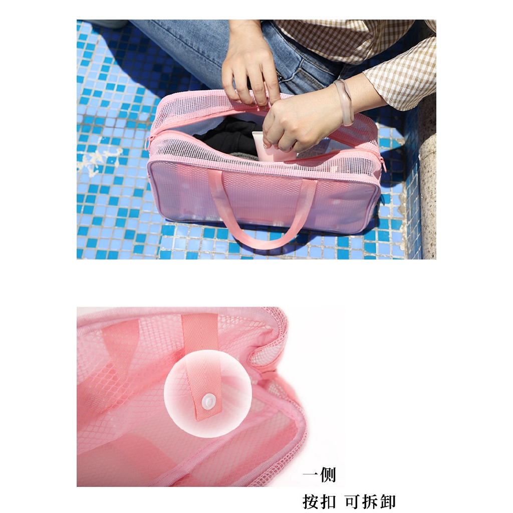 Túi lưới đựng dụng cụ cá nhân với sức chứa lớn chống thấm nước sử dụng khi đi du lịch