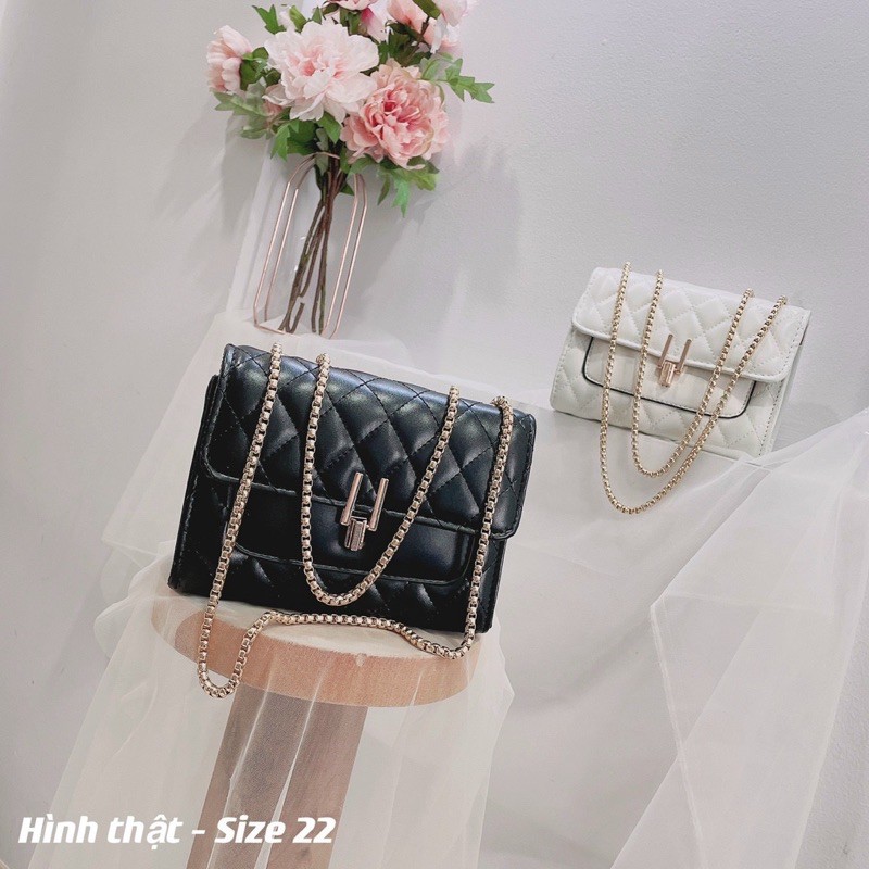 SALE tháng 5 Túi đeo chéo nữ thời trang, túi đeo chéo thêu ô khóa chử Y | BigBuy360 - bigbuy360.vn