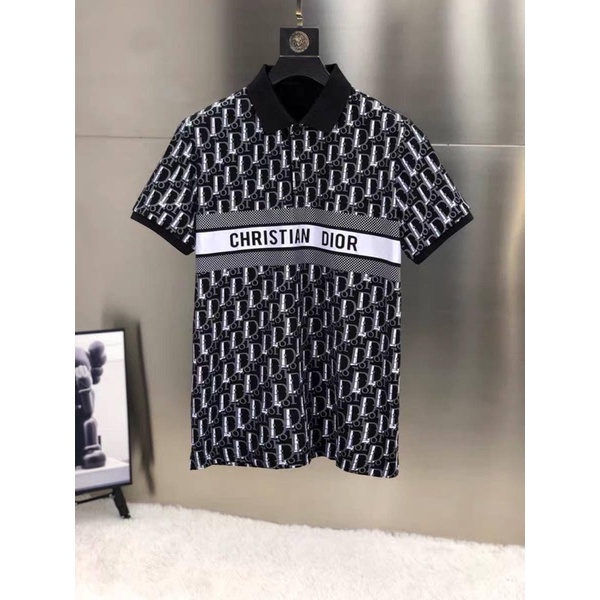 Áo polo nam cấp in hoạ tiết vải cotton thoáng mát phong cách Hàn quốc, áo thun nam cổ trụ quà tặng bạn trai bigsize