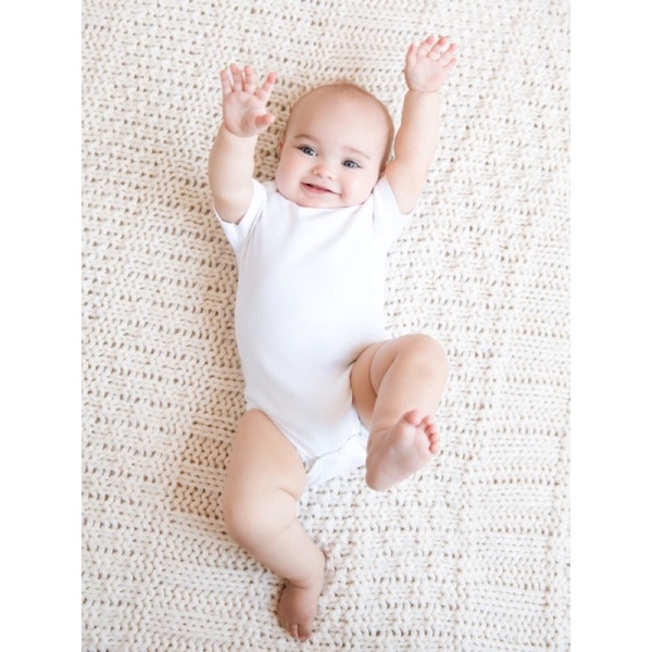 Body chip cộc tay TRẮNG TRƠN hàng xuất dư cho bé trai bé gái (0-24m)