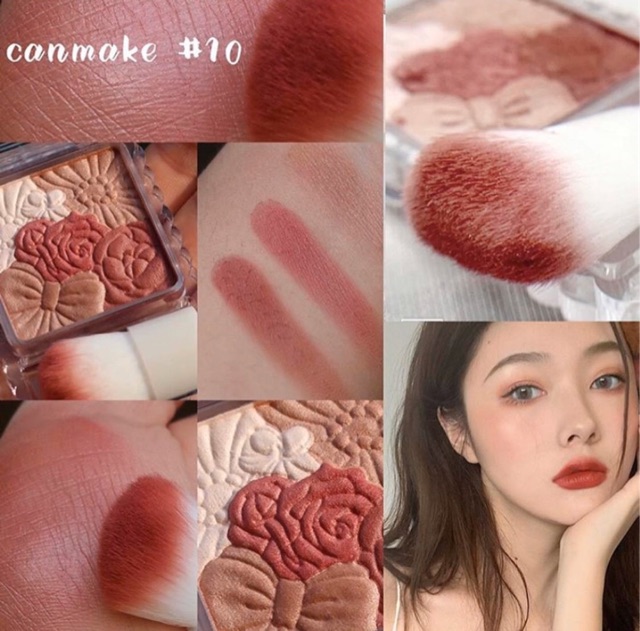 Má hồng Glow Fleur Cheek của Canmake ( có sẵn 10, 11, 12, 13, mat 05) | BigBuy360 - bigbuy360.vn