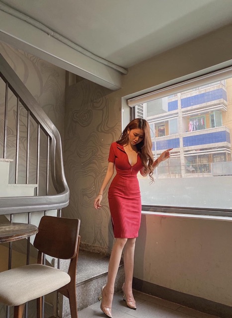 Đầm body khoá ngực siêu hot - Chất porip xịn đủ màu y hình - Carotshop | BigBuy360 - bigbuy360.vn