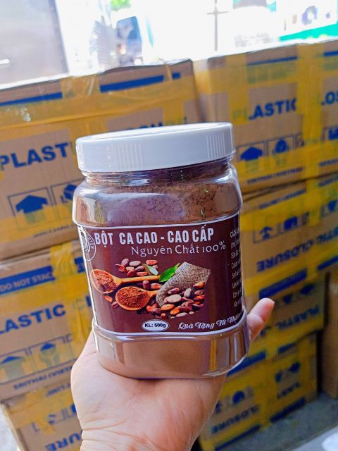 Hộp 500g BỘT CA CAO ĐĂKLĂK NGUYÊN CHẤT