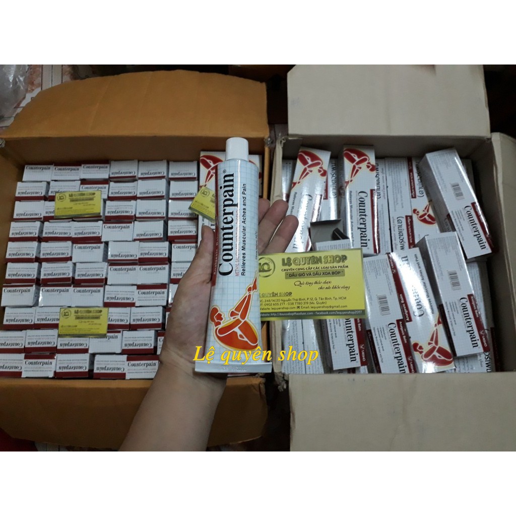 [ảnh thật]Dầu xoa bóp Counterpain hot Thái Lan 120gr