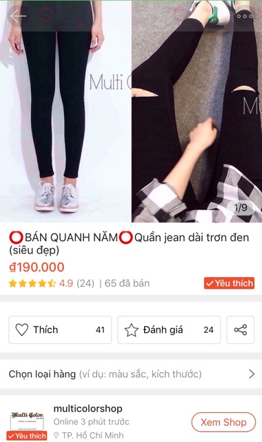 Quần Jean Dài Co Dãn Lưng Cao Đen Trơn (2 loại)