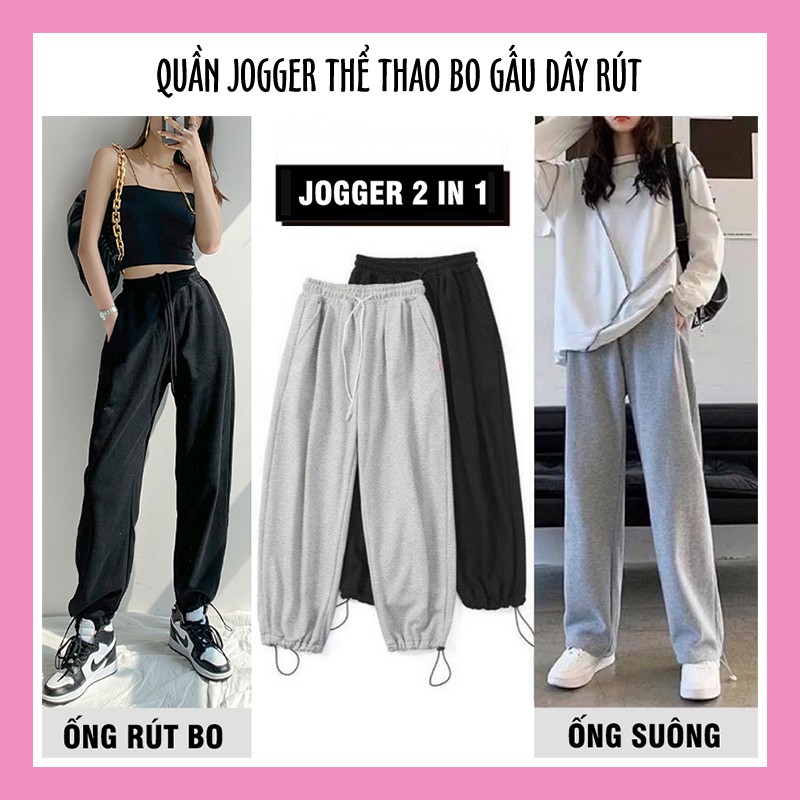 Quần jogger nam nữ unisex ống rộng bo gấu dây rút LOẠI 1 Ulzzang thể thao tập gym nhảy dancer có bigsize QD14