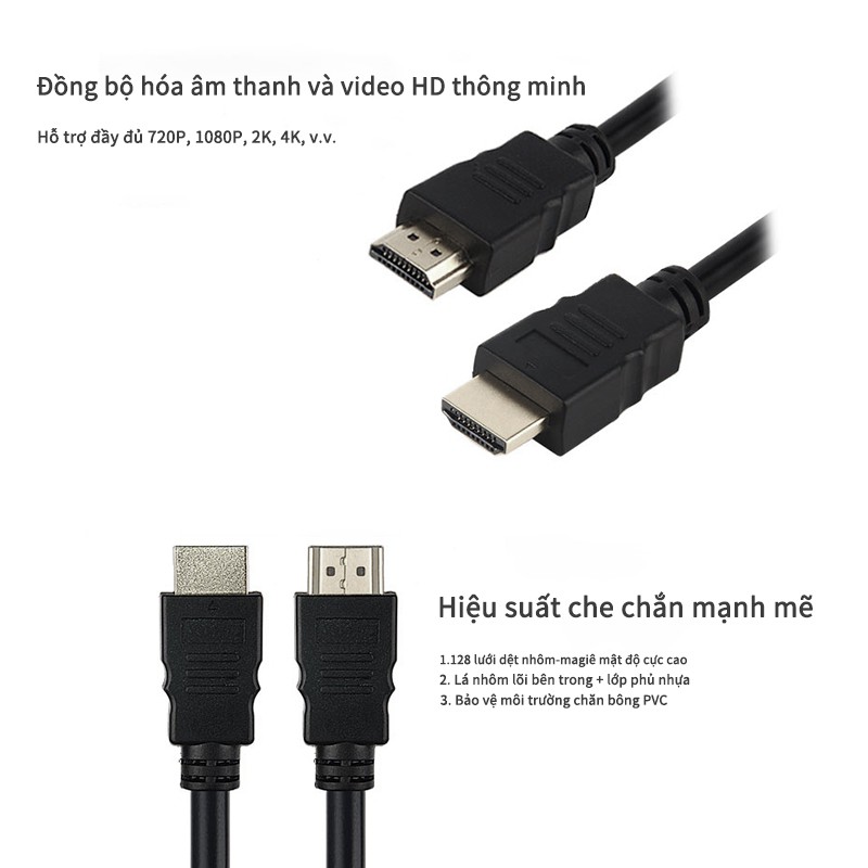 Cáp HD HDMI-1.4 hỗ trợ kết nối máy tính TV dài 1M