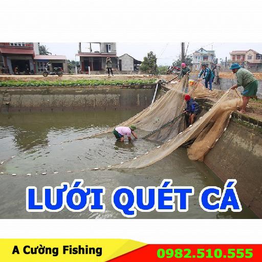 Lưới Vét Cá - Lưới Quét Cá Cao 2m Dài 10m - 20m- 30m - 40m - 50m A Cường ( Đặt hàng theo yêu cầu )