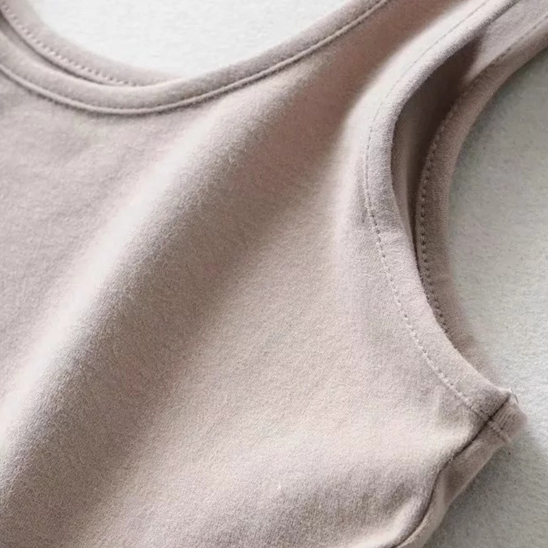 Áo Croptop Sát Nách Màu Trơn Cổ Yếm Chất Liệu Cotton Thời Trang Mùa Hè Cho Nữ