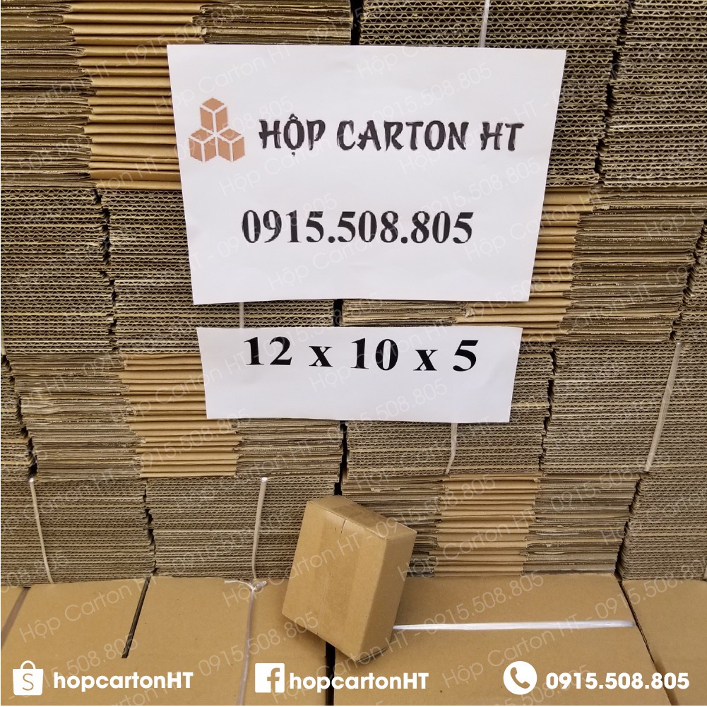 Hộp Carton Gói Hàng 12x10x5 Thùng Giấy Đựng Hàng Phụ Kiện Trang Sức Mỹ Phẩm Nhỏ Chất Liệu Carton 3 Lớp - Hộp Carton HT