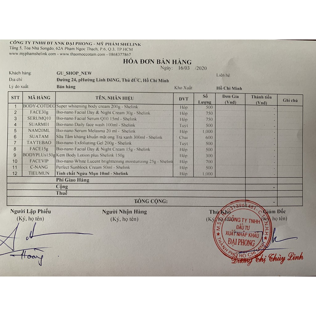 Kem Trắng Da, Mờ thâm sạm BIO-NANO ngày & đêm SHELINK [Chính hãng]