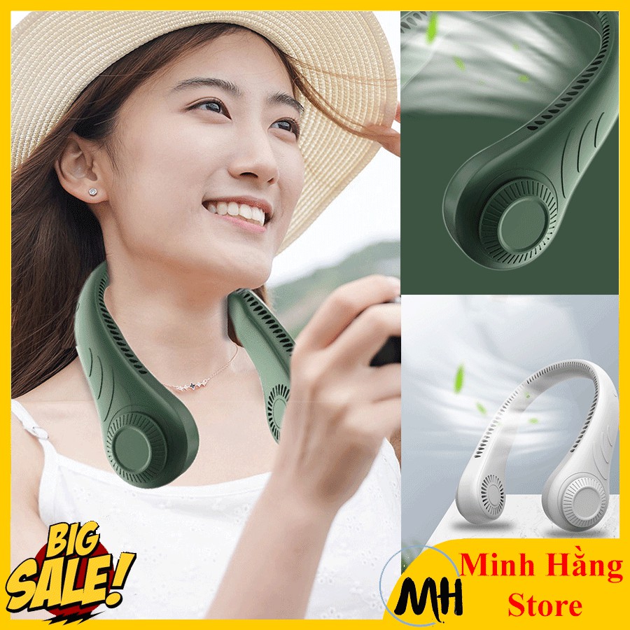 [DÒNG CAO CẤP- SALE 50%] Quạt mini đeo cổ không cánh Jiusulife FA12 - Biên độ thổi rộng 360 độ