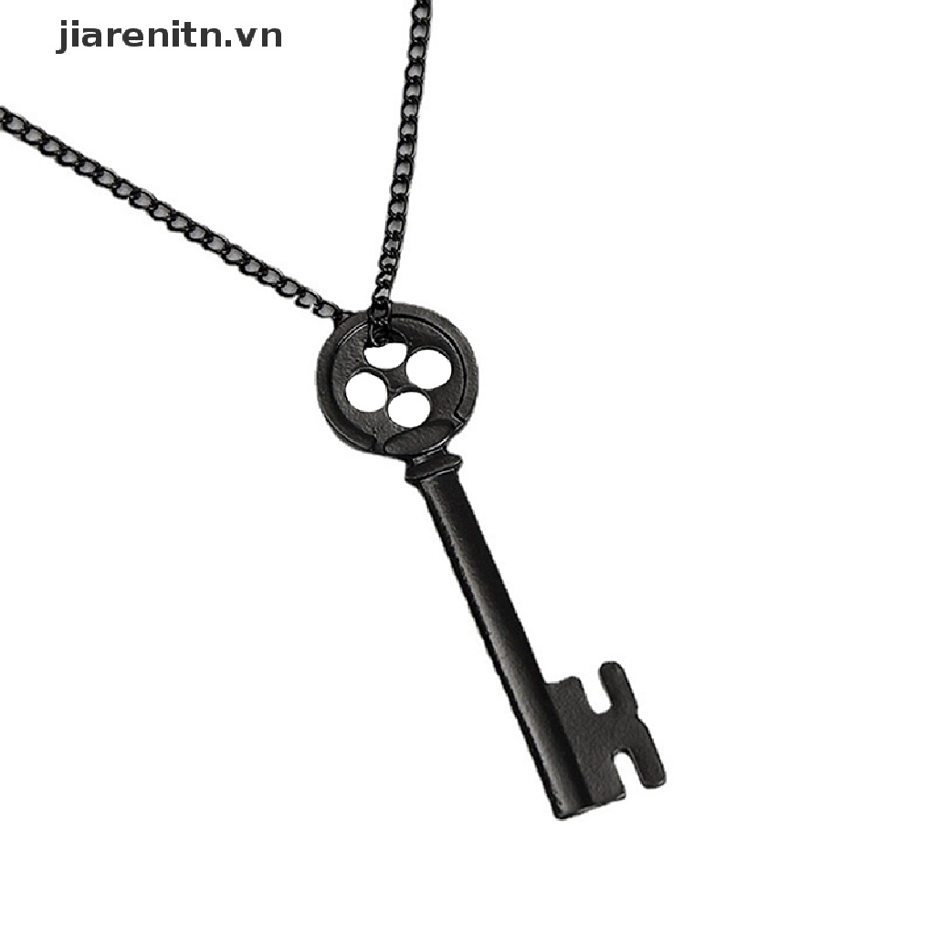 Jiarenitn Halloween Metal Coraline Key Skeleton Props Neil Gaiman Retro Black Treasure vn