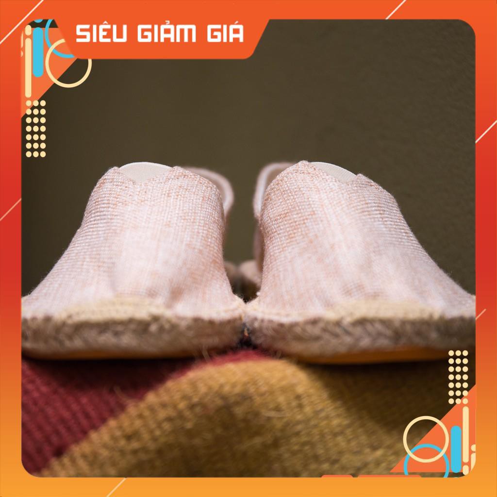 Giày lười vải đế cói nam nữ cao cấp unisex, sục slip on thời trang, đi biển, du lịch, dạo chơi mùa hè