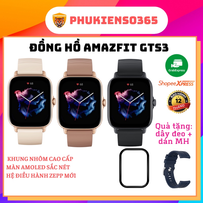 Amazfit GTS 3 - Đồng hồ thông minh Amazfit GTS 3 - Pin 12 ngày - Tiếng Việt | Chính hãng - BH 12 tháng