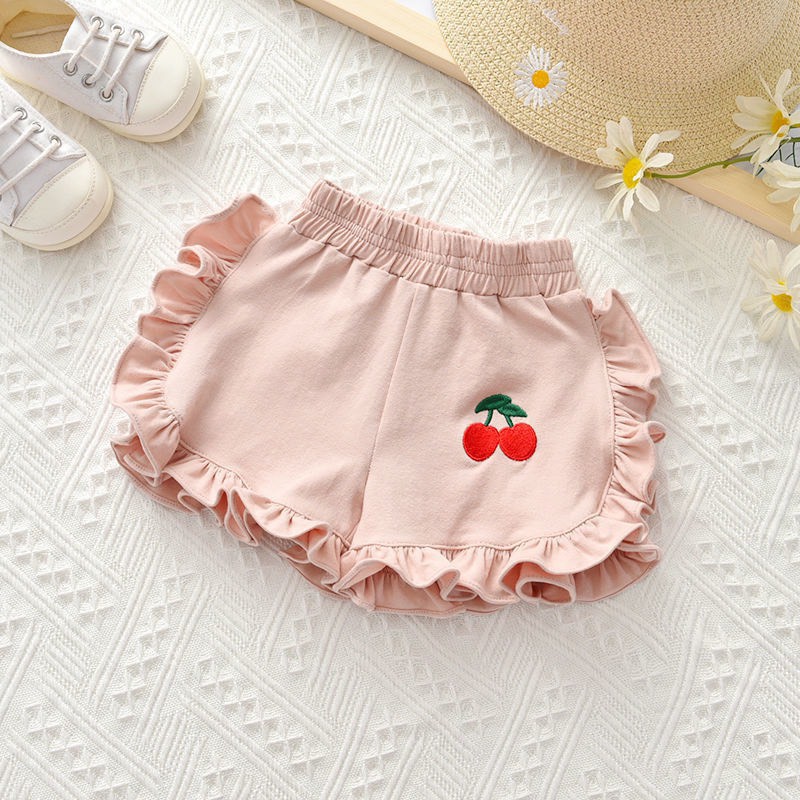 XẢ  SET 3 QUẦN ĐÙI CHERRY 100% COTTON  BÈO CỰC XINH CHO BÉ GÁI