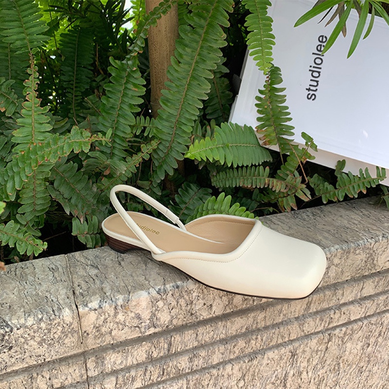 Giày sandal IELGY mũi vuông co giãn dễ phối đồ cho nữ