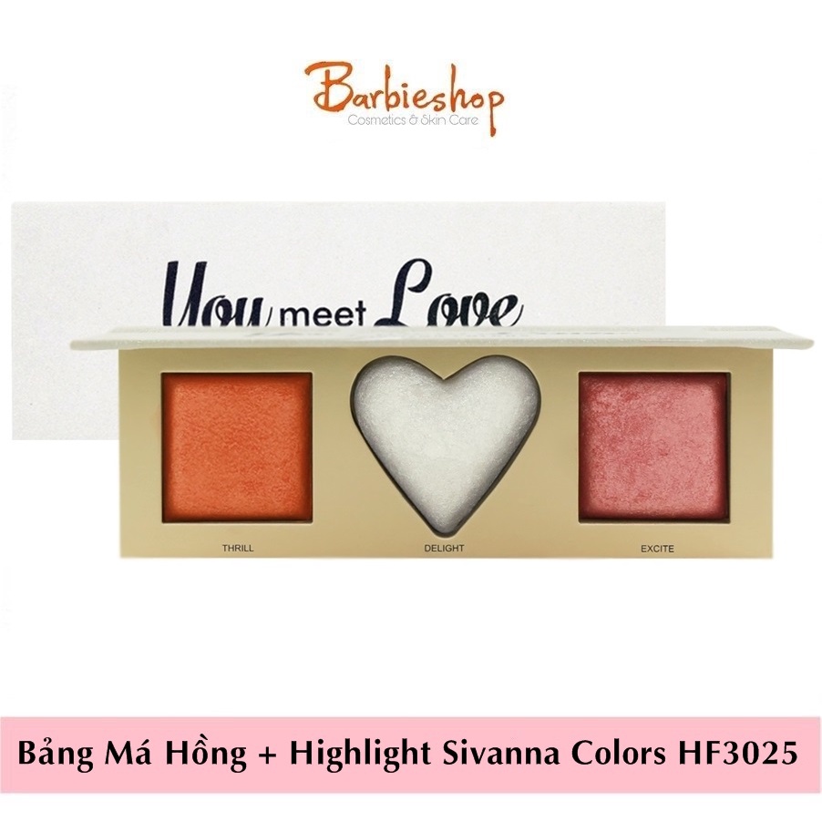 Bảng Má Hồng + Highlight Sivanna Colors HF3025