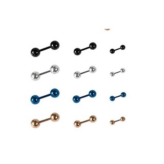 Khuyên 2 bi bassic/ khuyên xỏ tai 2 bi tròn cơ bản