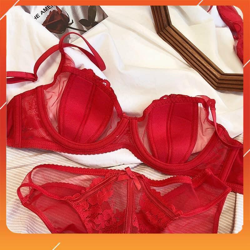 Set bộ đồ lót nữ AG hàng cao cấp, áo cup ngang, có gọng, mút đệm mỏng phối gân cut-out, Mã B18705
