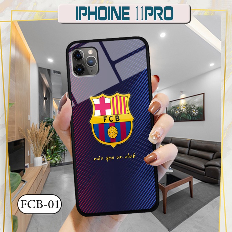 Ốp lưng kính 3D iPhone 11 Pro hình đội bóng