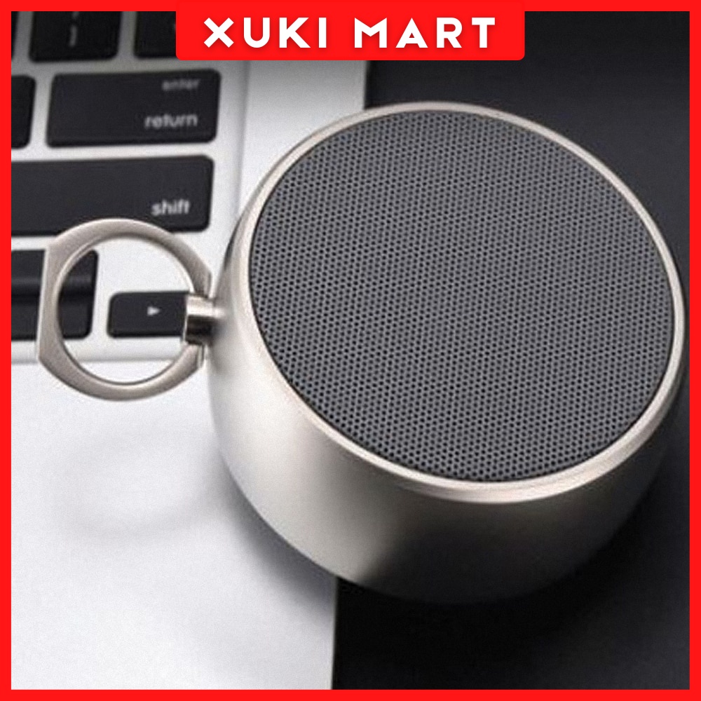 Loa Bluetooth mini BS02 pin trâu ,không dây vỏ nhôm thiết kế nhỏ gọn,có móc treo tiện lợi - XuKi Official
