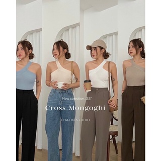 Áo 2d chéo cổ chất len mongtoghi siêu xịn D235